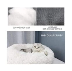 YangYan New Style Super Soft Dog Bed Round Washable Long Plush Dog Kennel Cat House Velvet Mats Sofa For Chihuahua Dog Basket Pet Bed (Color : Q, Size : XXL 80cm) -Zoo Shop 41grClHJsnL