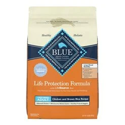 Blue Buffalo Life Protection Formula Natural Adult Large Breed Dry Dog Food, Chicken And Brown Rice 15-lb