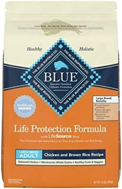 Blue Buffalo Life Protection Formula Natural Adult Large Breed Dry Dog Food, Chicken And Brown Rice 15-lb -Zoo Shop 41gwuvmHCKL. AC