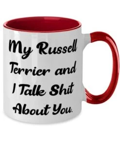 GENERIC Sarcasm Russell Terrier Dog Two Tone 11oz Mug, My Russell Terrier And I Talk Shit About, Epic Cup For Pet Lovers From Friends, Dog Toys, Dog Beds, Dog Food, Dog Bowls, Dog Collars, Dog Leashes 5 GENERIC Sarcasm Russell Terrier Dog Two Tone 11oz Mug, My Russell Terrier And I Talk Shit About, Epic Cup For Pet Lovers From Friends, Dog Toys, Dog Beds, Dog Food, Dog Bowls, Dog Collars, Dog Leashes -Zoo Shop 41gzTwwdmWL