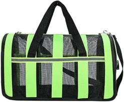 LEFEDA Pet Carrier Bag Portable Polyester Cloth Mesh Small Medium Dogs Cats Carrying Bags Comfortable Breathable Transfer Travel Bag Pet Backpack Carrier (Color : Black) -Zoo Shop 41hEA1poIDL. AC