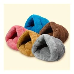 YangYan Soft Pet Bed Cats Dogs Bed House Winter Warm Sleeping Cats Nest Plush Puppy Cushion Mat Portable Pet Cat Supplies Bed For Cats (Color : Brown, Size : 50x40cm) -Zoo Shop 41hF8ibXt5L