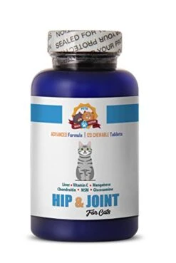 PETS HEALTH SOLUTION Cat Hip Pain - Hip And Joint Support - Cats Treat - Advanced Healthy Formula - Cat Liver Support Food - 120 Treats (1 Bottle)