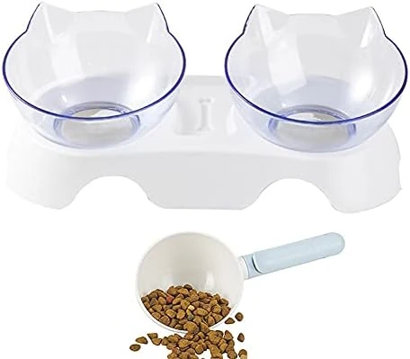 Double Dog Cat Bowls Anti Vomiting, Elevated Cat Food Water Bowls With 15° Tilted Raised Stand Pet Feeder Bowl For Cats And Small Dogs 14 Double Dog Cat Bowls Anti Vomiting, Elevated Cat Food Water Bowls With 15° Tilted Raised Stand Pet Feeder Bowl For Cats And Small Dogs - Image 12