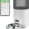 Upgrade Automatic Cat Feeders For Cats And Dogs, 2.4G WiFi Smart Pet Feeder With APP Control, 2.5L Pet Dry Food Dispenser With Food Shortage Sensor And Stainless Steel Bowl