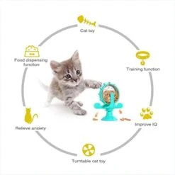 Pet Toys Slow Feeder Toy With Powerful Suction Cup 360 Degree Rotating Dog Cat Feeder Toy Dog Cat Food Dispenser Puzzle Toys Relieve Anxiety Improve IQ Cute Stuff Gifts For Men Women -Zoo Shop 41hz1TPRGRL