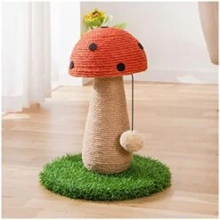 JYDQM Pet Cats Tree Toy With Ball Sisal Scratching Post For Kitten Climbing Bite Resistant Mushroom Cats Grinding Claw Post (Color : A, Size : M Code) -Zoo Shop 41i2xjwGgKL. AC