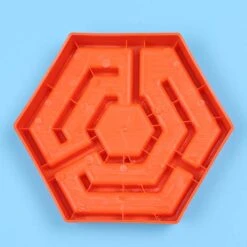 Pet Bowl 1pc Adorable Pet Feeding Bowls Dog Cat Food Feeder Creative Petal- Shaped Shallow Bowl For Pet Slowly Eatting （ Orange ） -Zoo Shop 41i69DYA21L