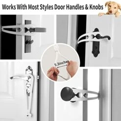 Cat Door Stopper - Ellasdan Cat Door Holder Dog Door Keeps Dogs & Kids Out Of Litter & Food, Cat Door Interior Door, Flexible Cat Door Latch (2 Packs)