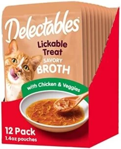 Hartz Delectables Savory Broths Chicken & Veggies Lickable Cat Treat, 12 Pack -Zoo Shop 41iOjC8rvcL. AC