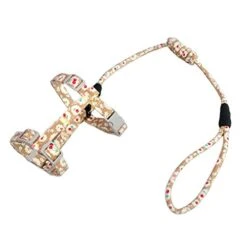 XxiaoTHAWxe Pet Leash Traction Rope, Pet Cats Kitten Adjustable Harness Vest Collar Lead Leash Soft Traction Rope For Walking Training Running - Light Coffee 1.5cm