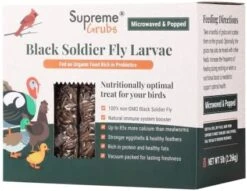 Supreme Grubs Natural Black Soldier Fly Larvae For Chickens, 85X More Calcium Than Mealworms-High Protein Grub Food Chicken Treats For Hens, Probiotic-Rich Chicken Feed, Calcium-Dense Bird Treat 5lb -Zoo Shop 41igjojBVAL. AC