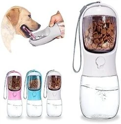 Paoakaola Dog Water Bottle 2 In 1, Leak Proof Portable Pet Water Bottle With Food Container, Outdoor Portable Water Dispenser For Cat, Rabbit, Puppy For Walking, Hiking, Camping, Travel(19oz Blue) 21 Paoakaola Dog Water Bottle 2 In 1, Leak Proof Portable Pet Water Bottle With Food Container, Outdoor Portable Water Dispenser For Cat, Rabbit, Puppy For Walking, Hiking, Camping, Travel(19oz Blue) -Zoo Shop 41j GKU4QnL. AC