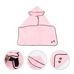 3pcs Super Kitten Supplies Size Bath Animal Cleaning Absorbent Fleece Puppy Accessories Quick Wear Dog Shower Easy L Robe Coral Cat Robes Drying - Pink Small Microfibre Dry -Zoo Shop 41j2mIKqOzL