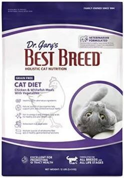 Best Breed Dr. Gary's Grain Free Cat Diet Slow-Cooked In USA [Natural Dry Dog Food For All Ages] Dark Brown 24 Lbs. (New) -Zoo Shop 41j4EaHvkL. AC