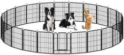 Meagkka Dog Fence 8 Panels Dog Pen Outdoor Dog Fence Exercise Pen 24 Inch Height Pet Play Yard Gate With Doors For Large/Medium/Small Dogs, Pet Playpen For RV, Camping, Yard -Zoo Shop 41jASDgUFRL. AC