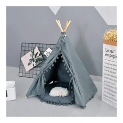 YangYan Creative Dog Cat Tent Bed Removable Cozy House For Puppy Dogs Cat Small Animals Home Products Pet Supplies Foldable Pet Tents (Color : White, Size : 50x50x60cm)