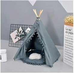 YangYan Creative Dog Cat Tent Bed Removable Cozy House For Puppy Dogs Cat Small Animals Home Products Pet Supplies Foldable Pet Tents (Color : White, Size : 50x50x60cm) -Zoo Shop 41jCLTXhAZL. AC
