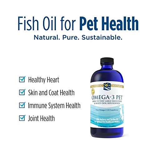 Nordic Naturals Omega-3 Pet, Unflavored - 16 Oz - 1518 Mg Omega-3 Per Teaspoon - Fish Oil For Large To Very Large Dogs With EPA & DHA - Promotes Heart, Skin, Coat, Joint, & Immune Health 5 Nordic Naturals Omega-3 Pet, Unflavored - 16 Oz - 1518 Mg Omega-3 Per Teaspoon - Fish Oil For Large To Very Large Dogs With EPA & DHA - Promotes Heart, Skin, Coat, Joint, & Immune Health - Image 3