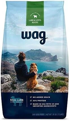 Amazon Brand - Wag Dry Dog Food Chicken & Lentil Recipe (24 Lb. Bag) -Zoo Shop 41jYB8KAH4L. AC