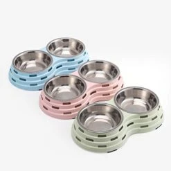Balacoo Metal Dog Bowls Feeder Feeder Feeder Pet Water Food Feeder Stainless Steel Dog Dinner Double Bowl Decorative Eating Drinking Cup For Dog Cat Puppy Kitten Dark Green Moultrie Feeder -Zoo Shop 41jZjY8dDvL