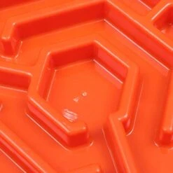 Pet Bowl 1pc Adorable Pet Feeding Bowls Dog Cat Food Feeder Creative Petal- Shaped Shallow Bowl For Pet Slowly Eatting （ Orange ） -Zoo Shop 41jrxXVPn4L