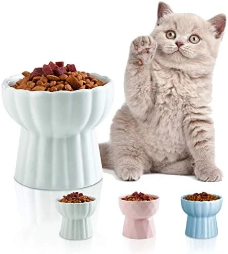 Jemirry Ceramic Raised Cat Bowl Anti Vomiting, Elevated Cat Bowls With 15° Tilt Angle, Non-Slip Food And Water Bowls For Cat And Dog, Protect Pet's Spine, Dishwasher Safe (Pink) 12 Jemirry Ceramic Raised Cat Bowl Anti Vomiting, Elevated Cat Bowls With 15° Tilt Angle, Non-Slip Food And Water Bowls For Cat And Dog, Protect Pet's Spine, Dishwasher Safe (Pink) - Image 10
