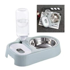 Balacoo Pet Double Bowl Automatic Watering Food Feedin Bowl For Cat Dog Blue Auto Stainless Steel Dog Bowls Stainless Steel Dog Bowls Stainless Steel Dog Bowls Stainless Steel Dog Bowls -Zoo Shop 41k8FNK7RVL
