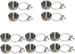Bird Cage Mount Bowl Bunny Food Stainless Steel Dog Bowls 8 Pcs Feeder Silver Stainless Steel Alloy Rabbit Food Pet Feeder Metal Bird Feeder -Zoo Shop 41kEqSjseL. AC