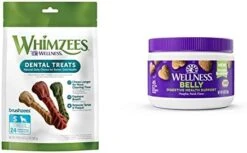 WHIMZEES By Wellness Brushing Dental Chews For Dogs, Grain-Free, Long Lasting Treats, Freshens Breath Extra Small Breed, 48 Count -Zoo Shop 41kFfbfVRvL. AC