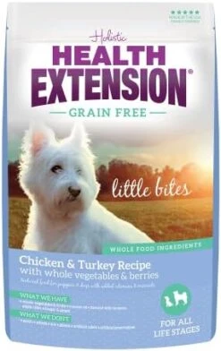 Health Extension Little Bites Dry Dog Food, Natural Food With Vitamins & Minerals, Suitable For All Puppies, Grain Free Buffalo & Whitefish Recipe With Whole Vegetable & Berries (10 Pound / 4.5 Kg) -Zoo Shop 41ka0okVXEL. AC 1