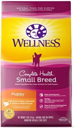 Wellness Complete Health Small Breed Dry Dog Food With Grains, Natural Ingredients, Made In USA With Real Turkey, For Dogs Up To 25 Lbs, (Adult, Turkey & Oatmeal, 4-Pound Bag) -Zoo Shop 41kp2bWBlL. AC 1