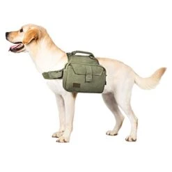 OneTigris Dog Pack Hound Travel Camping Hiking Backpack Saddle Bag Rucksack For Medium & Large Dog (Ranger Green, Large)