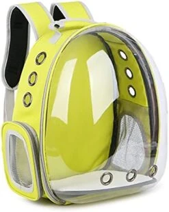 Cat Carrier Breathable Pet Backpack, Small Dog And Cat Backpack, Travel Space Capsule Cage Pet Carrier (Color : Light Green) -Zoo Shop 41l yy93aaS. AC