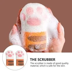 HEIMP 2pcs Multipurpose Scrubber Shaped Scrubbing Skin For Pet Paw Cleaners Shower Sponges Mesh Sponge Cute Foam Scrubbers Infant Newborn Food Loofha Soap Back Bowl Dog Kids Ball Loofah -Zoo Shop 41lBD2kO1TL