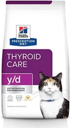 Hill's Prescription Diet Y/d Thyroid Care Dry Cat Food, Veterinary Diet, 4 Lb. Bag 16 Hill's Prescription Diet Y/d Thyroid Care Dry Cat Food, Veterinary Diet, 4 Lb. Bag -Zoo Shop 41lBb9cLMXL. AC