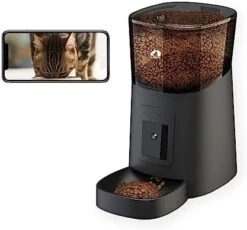 Floofi Automatic Cat Dog Feeder With Camera & Timer 6L,1080P HD Video With IR Night Vision, Real-Time Video Recording,Two Way Voice Intercom,Low Food & Blockage Sensor, Sound Alerts For Pets -Zoo Shop 41lCBrUoKDL. AC