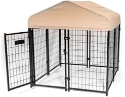Lucky Dog 60544 Uptown Spacious 4' X 4' X 6' Heavy Duty Welded Wire Outdoor Dog Kennel With Water Resistant Cover, Black 23 Lucky Dog 60544 Uptown Spacious 4' X 4' X 6' Heavy Duty Welded Wire Outdoor Dog Kennel With Water Resistant Cover, Black -Zoo Shop 41lDXX9KCOL. AC