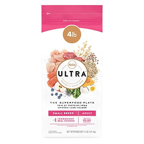 NUTRO ULTRA Adult Small Breed High Protein Natural Dry Dog Food With A Trio Of Proteins From Chicken, Lamb And Salmon, 4 Lb. Bag 3 NUTRO ULTRA Adult Small Breed High Protein Natural Dry Dog Food With A Trio Of Proteins From Chicken, Lamb And Salmon, 4 Lb. Bag