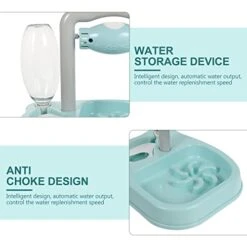 Hemobllo 1pc Rotating Pet Food Feeder Pet Feeding Bowl Plastic Water Food Feeder -Zoo Shop 41ljWSZbbeL