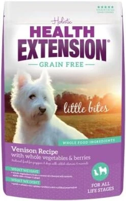Health Extension Little Bites Dry Dog Food, Natural Food With Vitamins & Minerals, Suitable For All Puppies, Grain Free Buffalo & Whitefish Recipe With Whole Vegetable & Berries (10 Pound / 4.5 Kg) -Zoo Shop 41lsLYxYY5L. AC