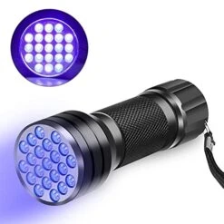GRABOTE UV Flashlight 395nm LED Blacklight, 1 Switch Mode Lighting Effect Design Flashlights, 2 Pack Mini Flashlights Show Pets Urine Strains, Food Stains On Carpet Furniture Floor -Zoo Shop 41ltewNeEqL