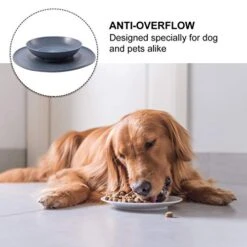 POPETPOP Moultrie Feeder Tip Proof Bowl Silicone Feeding Bowl Water Food Feeder For Dog Cat Puppy Guinea Pigs Other Small Pets Grey -Zoo Shop 41m0oI11qUL