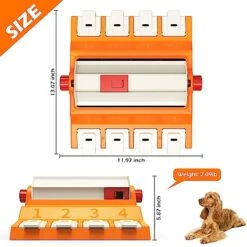 GOOLA Dog Puzzle Toys, Dog Slow Feeders, Interactive Dog Toys For IQ Training & Mental Enrichment, Fun Dog Treat Puzzle Toy For Large/Medium/Small Dogs (Orange) -Zoo Shop 41m1vQAx0dL
