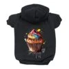 GENERIC Cupcake Dog Hoodie - Food Dog Coat - Printed Dog Clothing - Black, S -Zoo Shop 41mXsOfHf9L