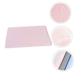 POPETPOP 1pc Foldable Cat Litter Mat 2 Tier Tray Cat Feeding Mat Small Litter Mat Litter Box Mat Cat Litter Mat Cat Litter Pad Cat Mat The Dog Pvc Pink Non-slip Mat Cat Litter Mat -Zoo Shop 41mdOZXgw7L