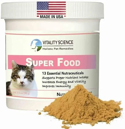 Vitality Science Super Food For Cats | High Potency Multi-Vitamin And Mineral Supplement | Increases Energy And Vitality | 100% Natural (98g) 8 Vitality Science Super Food For Cats | High Potency Multi-Vitamin And Mineral Supplement | Increases Energy And Vitality | 100% Natural (98g) - Image 6