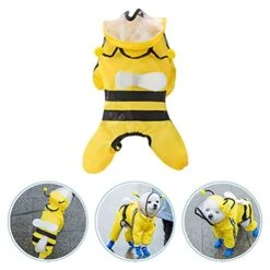 1 Pc Pet Bee Shaped Rain Slicker Hooded Raincoat Stylish Pet Raincoat For Dog Dog Sweater -Zoo Shop 41mpKf4IVPL
