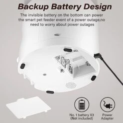 Automatic Dog Feeder With Camera, Smart Cat Food Dispenser With Camera, 6L Pet Feeder With APP Control, Built-in Microphone, PIR Motion Induction, 2.4G WiFi Connection & 150°Wide View Pet Feeder -Zoo Shop 41myd6CmPmL