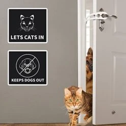 Cat Door Stopper - Ellasdan Cat Door Holder Dog Door Keeps Dogs & Kids Out Of Litter & Food, Cat Door Interior Door, Flexible Cat Door Latch (2 Packs） -Zoo Shop 41n7dqc9LfL